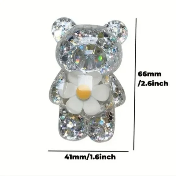 CellPhone  Finger Stand Cute Bear Daisy Phone Comfortable Grip Anti-Slip Creat - Picture 10 of 10